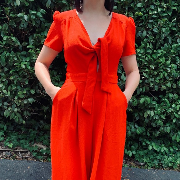 gianni bini red jumpsuit